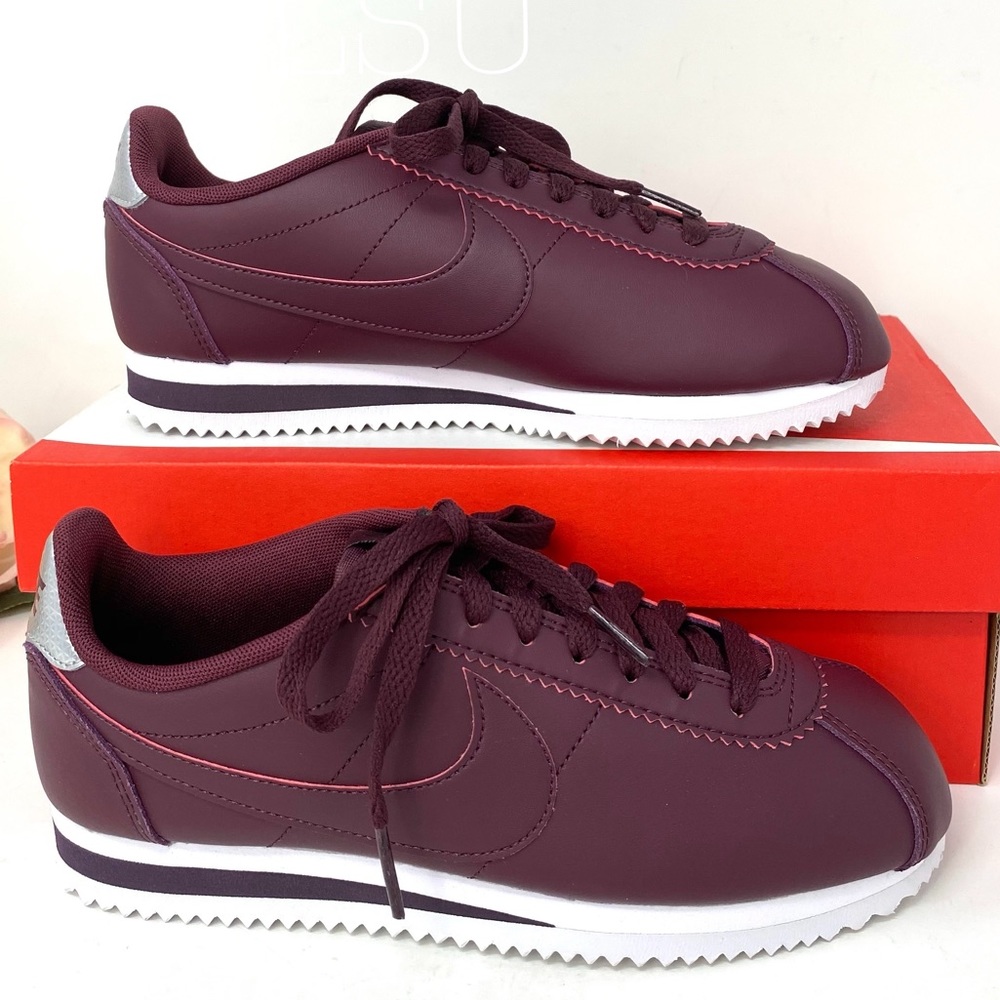 Nike Classic Cortez Leather Night Maroon W AUTHENT - Picture 2 of 8